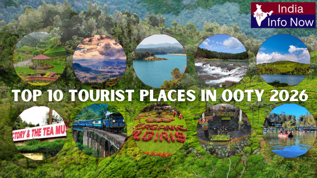 #india info now #Top 10 tourist places in Ooty 2026