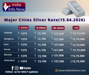 #indiainfonow #Silver Price Today (15th April 2026): 1g 10g Silver Rate in India