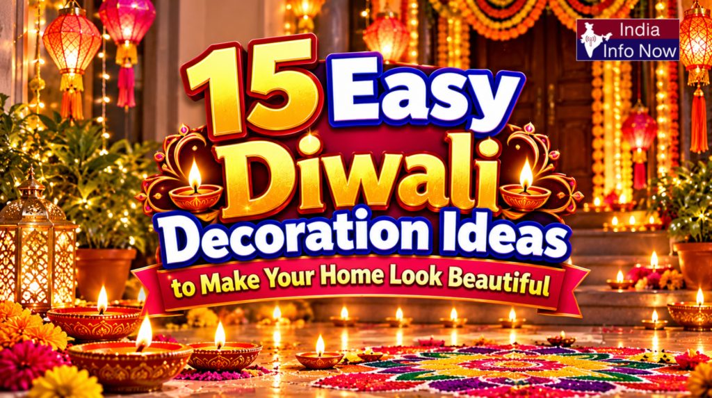 #indiainfonow #15 Easy Diwali Decoration Ideas for Home 2026