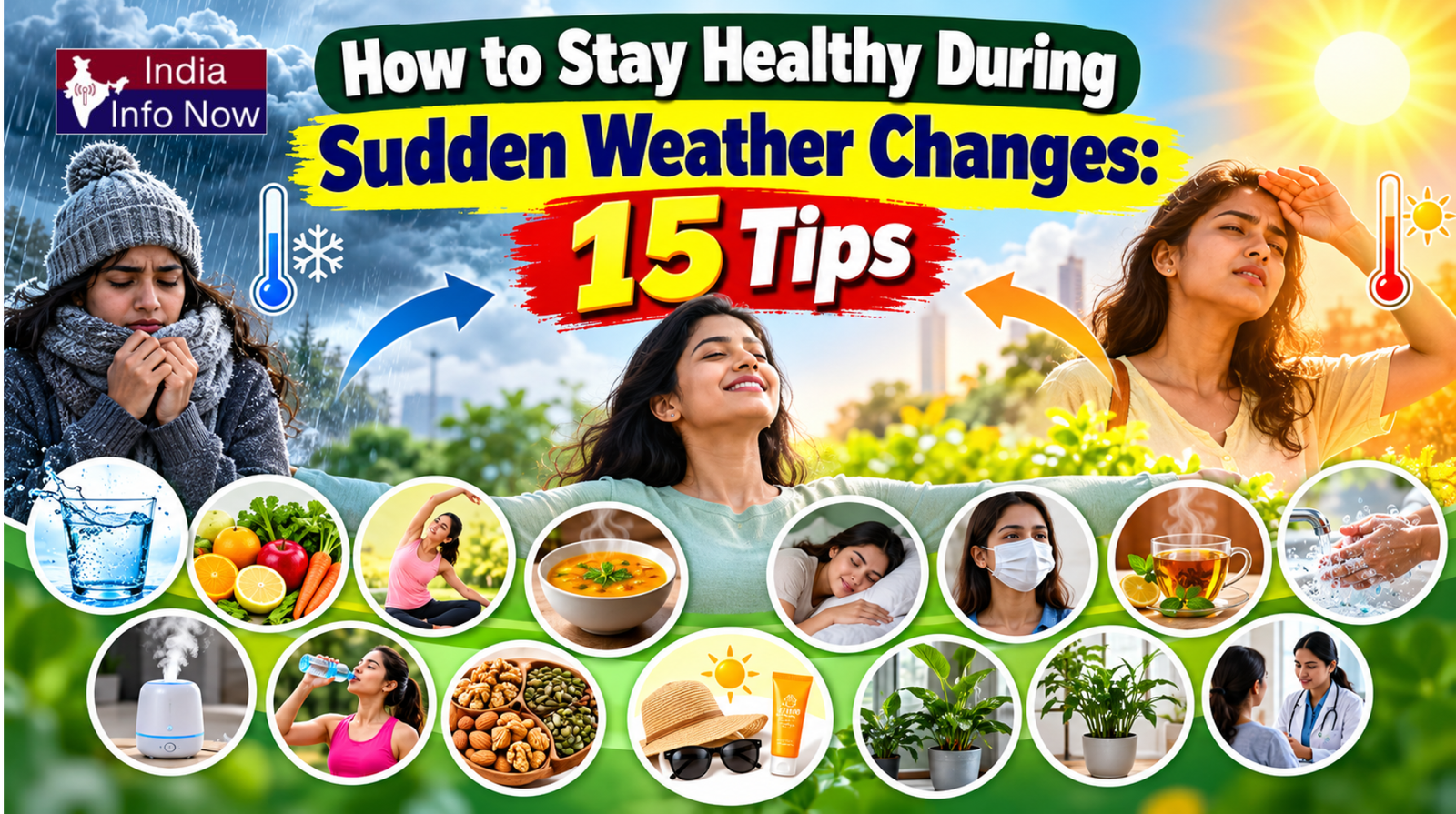 #indiainfonow #How to Stay Healthy During Sudden Weather Changes 15 Tips