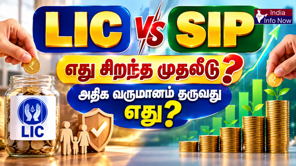 #indiainfonow #LIC vs SIP எது சிறந்த முதலீடு அதிக வருமானம் தருவது எது?